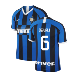 2019-2020 Inter Milan Vapor Home Shirt (De Vrij 6)