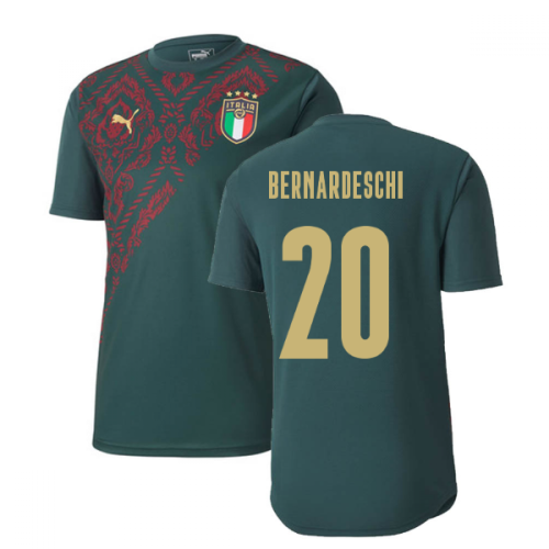 2019-2020 Italy Puma Stadium Jersey (Pine) (Bernardeschi 20)