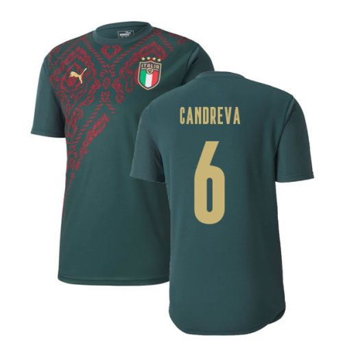 2019-2020 Italy Puma Stadium Jersey (Pine) (Candreva 6)