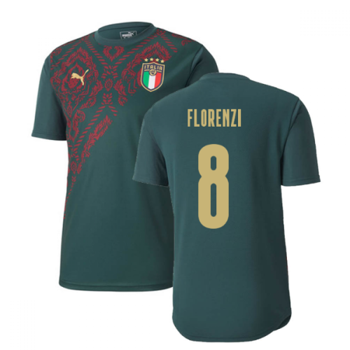 2019-2020 Italy Puma Stadium Jersey (Pine) (Florenzi 8)