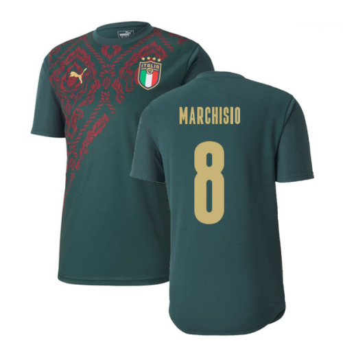 2019-2020 Italy Puma Stadium Jersey (Pine) (Marchisio 8)