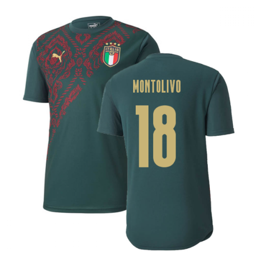 2019-2020 Italy Puma Stadium Jersey (Pine) (Montolivo 18)