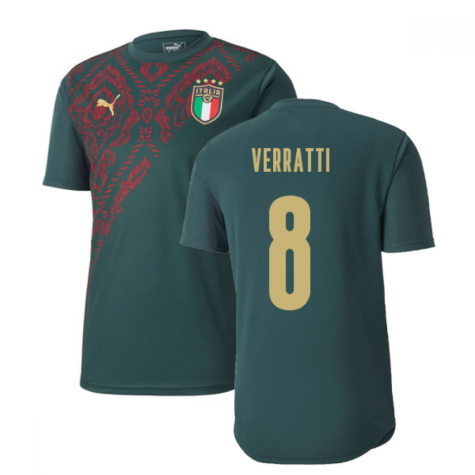 2019-2020 Italy Puma Stadium Jersey (Pine) (Verratti 8)