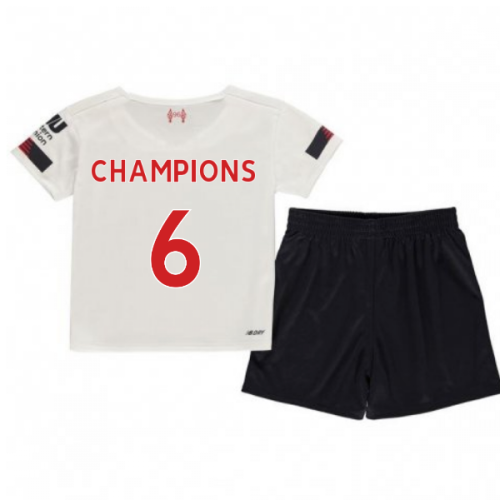 2019-2020 Liverpool Away Little Boys Mini Kit (Champions 6)