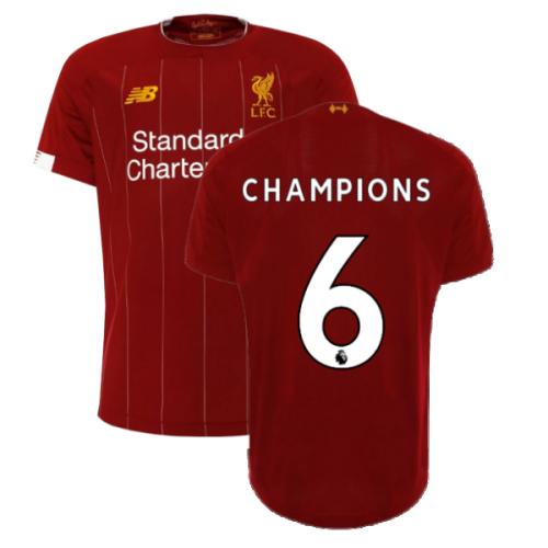 2019-2020 Liverpool Home European Shirt (Champions 6)