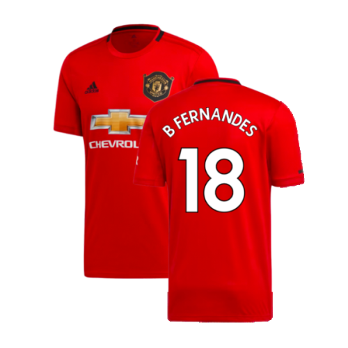 2019-2020 Man Utd Home Shirt (B Fernandes 18)