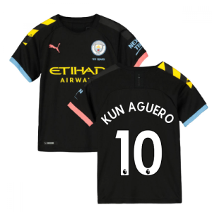 2019-2020 Manchester City Puma Away Football Shirt (Kids) (KUN AGUERO 10)