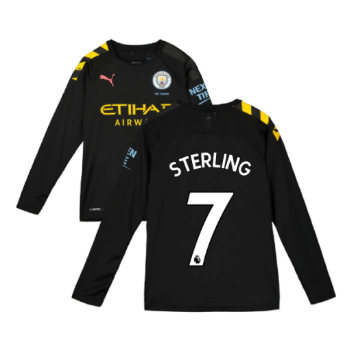 2019-2020 Manchester City Puma Away Long Sleeve Shirt (Kids) (STERLING 7)