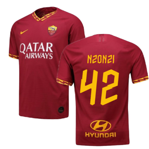 2019-2020 Roma Authentic Vapor Match Home Nike Shirt (NZONZI 42)