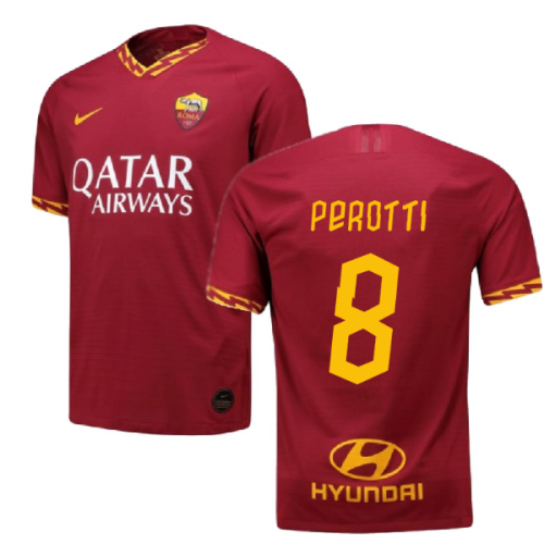 2019-2020 Roma Authentic Vapor Match Home Nike Shirt (PEROTTI 8)