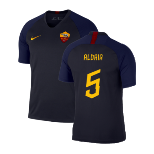 2019-2020 Roma Training Shirt (Dark Obsidian) (ALDAIR 5)