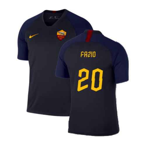 2019-2020 Roma Training Shirt (Dark Obsidian) (FAZIO 20)