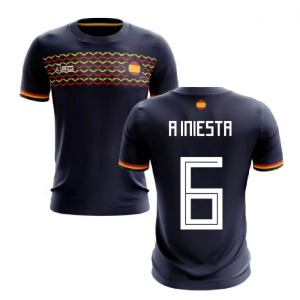 2025-2026 Spain Away Concept Football Shirt (A Iniesta 6) 2025-2026 Spain Away Concept Football Shirt (A Iniesta 6)