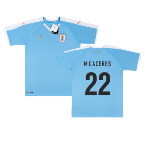 2019-2020 Uruguay Home Jersey (M Caceres 22)