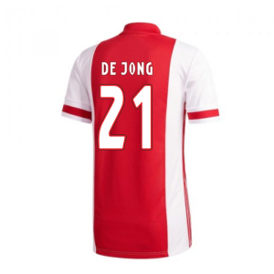 2020-2021 Ajax Adidas Home Football Shirt (DE JONG 21)