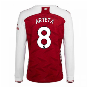 2020-2021 Arsenal Adidas Home Long Sleeve Shirt (ARTETA 8)