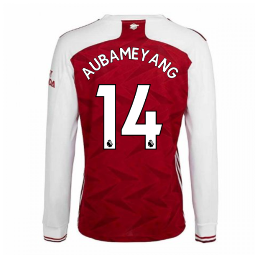 2020-2021 Arsenal Adidas Home Long Sleeve Shirt (AUBAMEYANG 14)