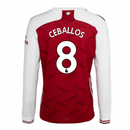 2020-2021 Arsenal Adidas Home Long Sleeve Shirt (CEBALLOS 8)