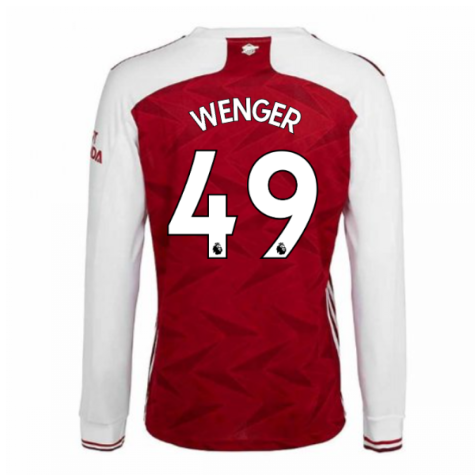 2020-2021 Arsenal Adidas Home Long Sleeve Shirt (WENGER 49)