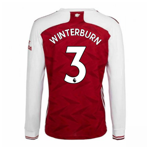 2020-2021 Arsenal Adidas Home Long Sleeve Shirt (WINTERBURN 3)