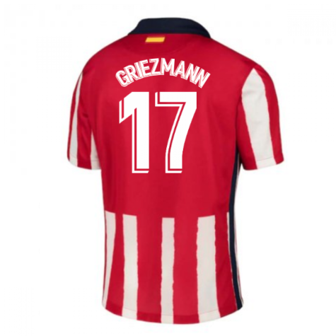 2020-2021 Atletico Madrid Home Nike Shirt (Kids) (GRIEZMANN 17)