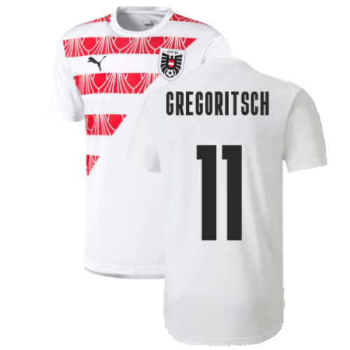 2020-2021 Austria Stadium Jersey (White) (GREGORITSCH 11)