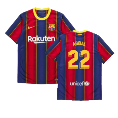 2020-2021 Barcelona Home Jersey (ABIDAL 22)