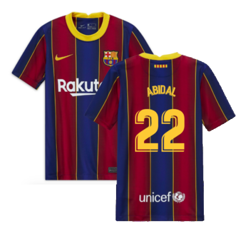 2020-2021 Barcelona Home Jersey (Kids) (ABIDAL 22)