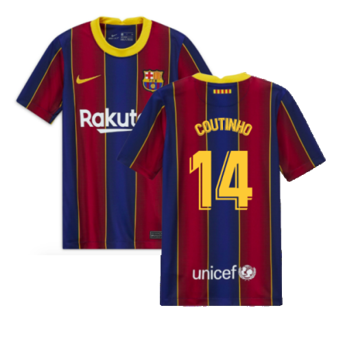 2020-2021 Barcelona Home Jersey (Kids) (COUTINHO 14)