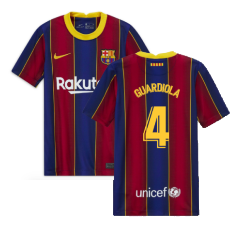 2020-2021 Barcelona Home Jersey (Kids) (GUARDIOLA 4)