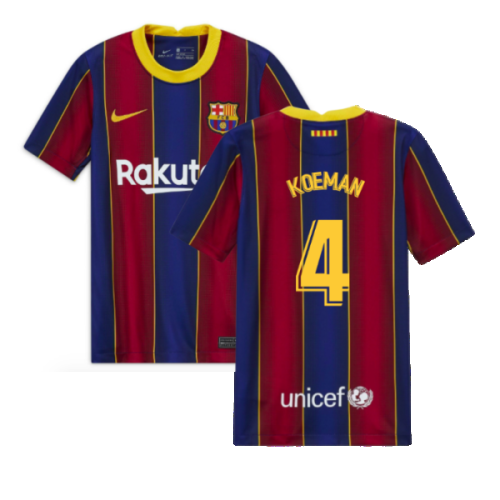 2020-2021 Barcelona Home Jersey (Kids) (KOEMAN 4)