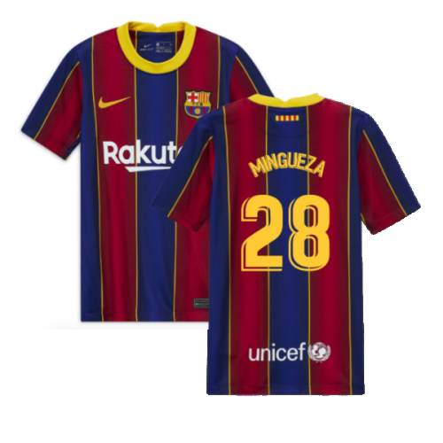 2020-2021 Barcelona Home Jersey (Kids) (MINGUEZA 28)