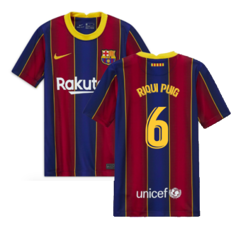 2020-2021 Barcelona Home Jersey (Kids) (RIQUI PUIG 6)