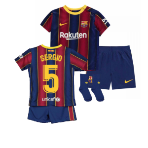 2020-2021 Barcelona Home Nike Baby Kit (SERGIO 5)