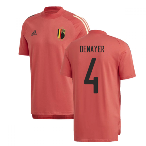 2020-2021 Belgium Adidas Training Tee (Red) (DENAYER 4)