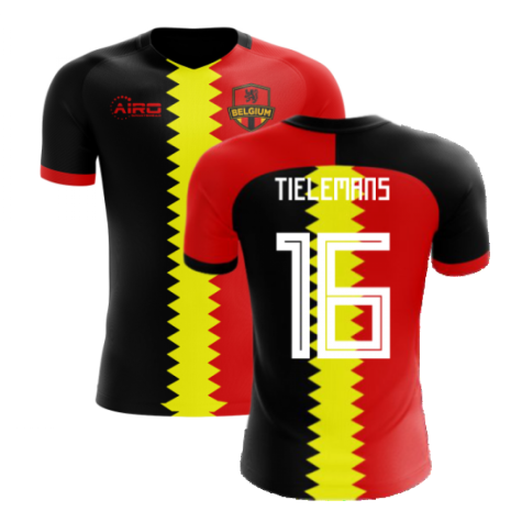 2024-2025 Belgium Flag Concept Football Shirt (Tielemans 16) - Kids