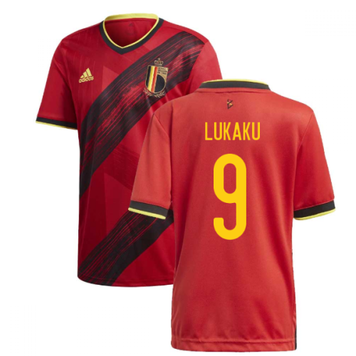 2020-2021 Belgium Home Adidas Football Shirt (LUKAKU 9)