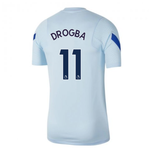 2020-2021 Chelsea Nike Training Shirt (Light Blue) - Kids (DROGBA 11)