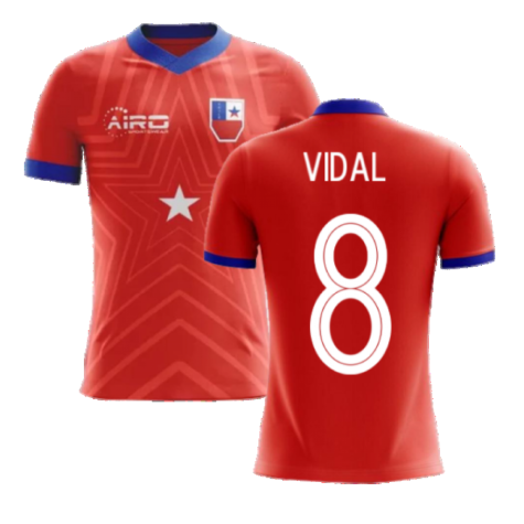 2025-2026 Chile Home Concept Football Shirt (VIDAL 8) - Kids