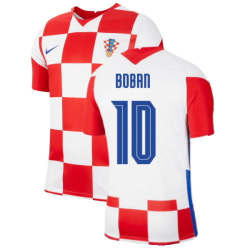 2020-2021 Croatia Home Nike Football Shirt (BOBAN 10)