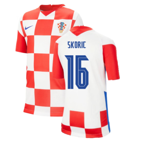 2020-2021 Croatia Home Nike Football Shirt (Kids) (SKORIC 16)