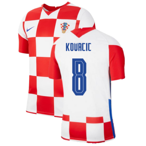 2020-2021 Croatia Home Nike Football Shirt (KOVACIC 8)