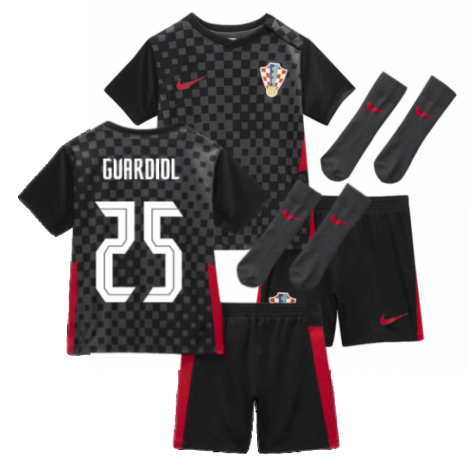 2020-2021 Croatia Little Boys Away Mini Kit (GVARDIOL 25)