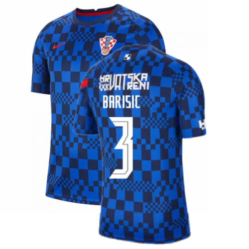 2020-2021 Croatia Pre-Match Training Shirt (Blue) - Kids (BARISIC 3)