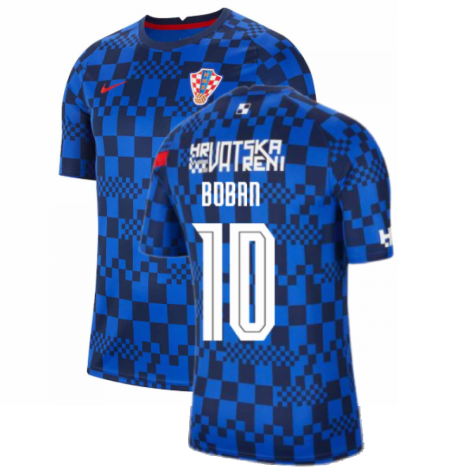 2020-2021 Croatia Pre-Match Training Shirt (Blue) - Kids (BOBAN 10)