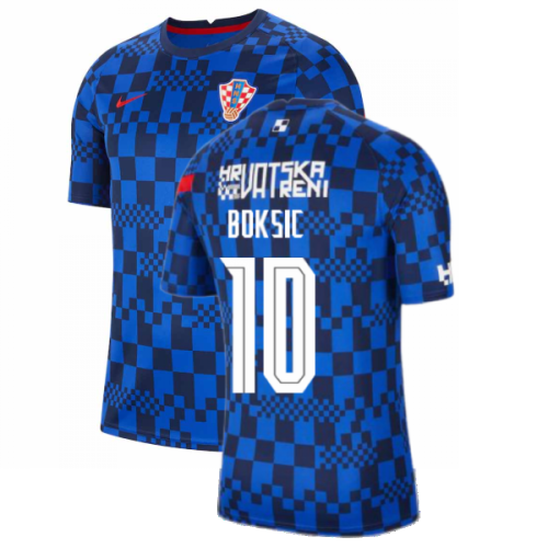 2020-2021 Croatia Pre-Match Training Shirt (Blue) - Kids (BOKSIC 10)