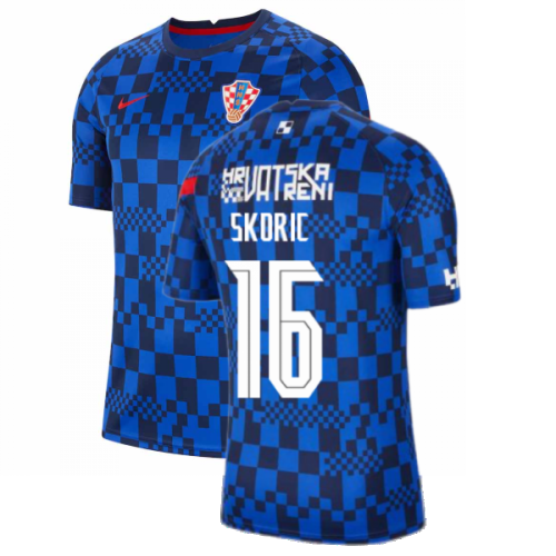 2020-2021 Croatia Pre-Match Training Shirt (Blue) - Kids (SKORIC 16)