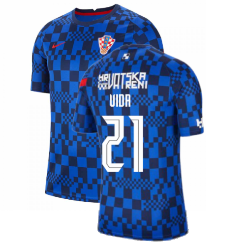 2020-2021 Croatia Pre-Match Training Shirt (Blue) - Kids (VIDA 21)