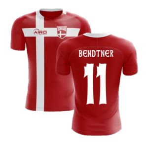 2024-2025 Denmark Flag Concept Football Shirt (Bendtner 11) - Kids