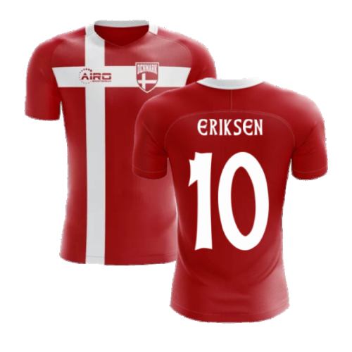 2024-2025 Denmark Flag Concept Football Shirt (Eriksen 10) - Kids